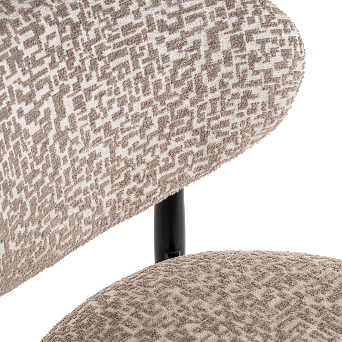 Chaise de bar Dantes natural geo ignifugée