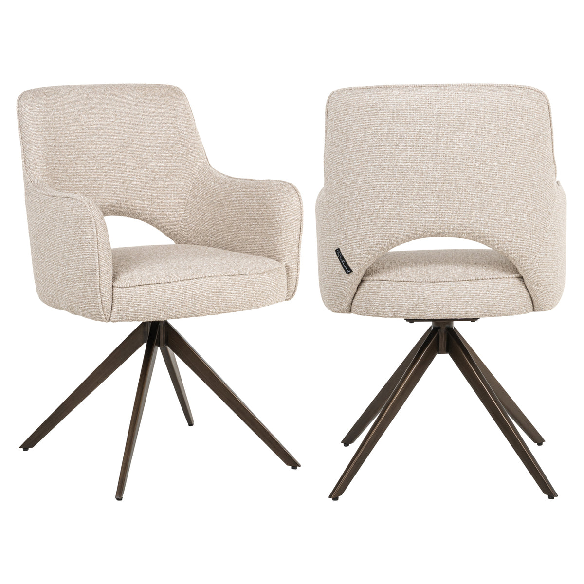 Eetkamerstoel Ginerva biscotti swivel