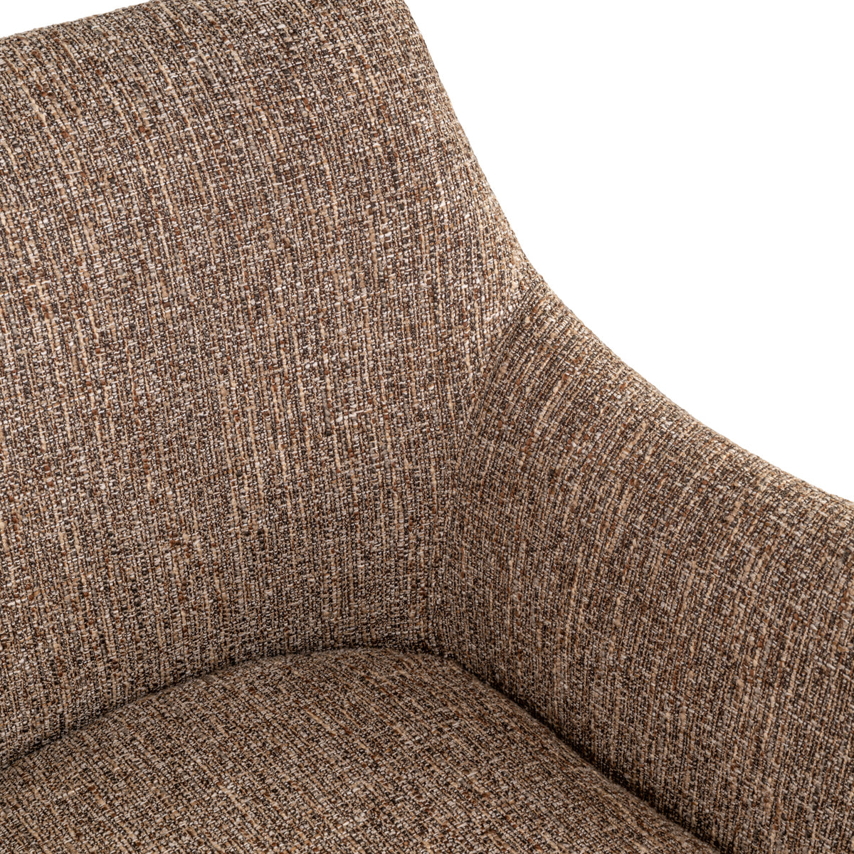 Aldo brown tweed swivel dining chair