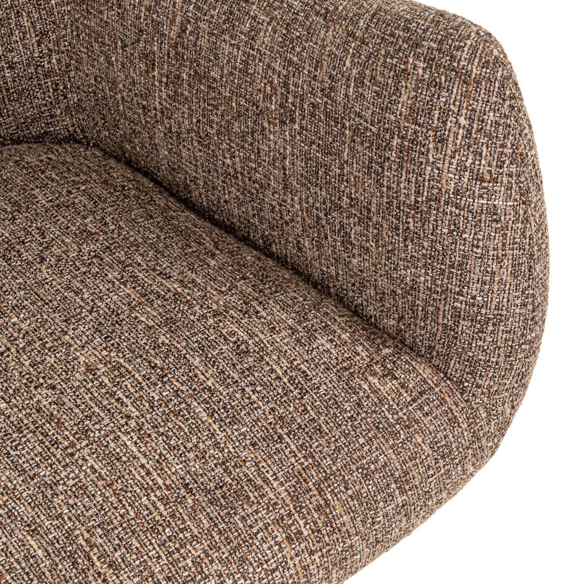 Aldo brown tweed swivel dining chair
