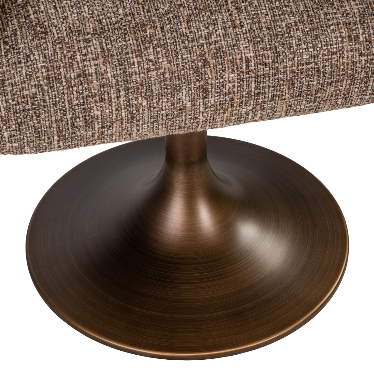 Aldo brown tweed swivel dining chair