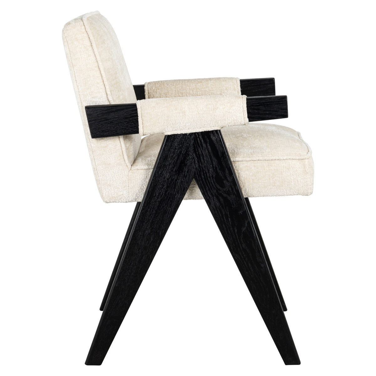 Chaise de salle à manger Cooper chenille blanche