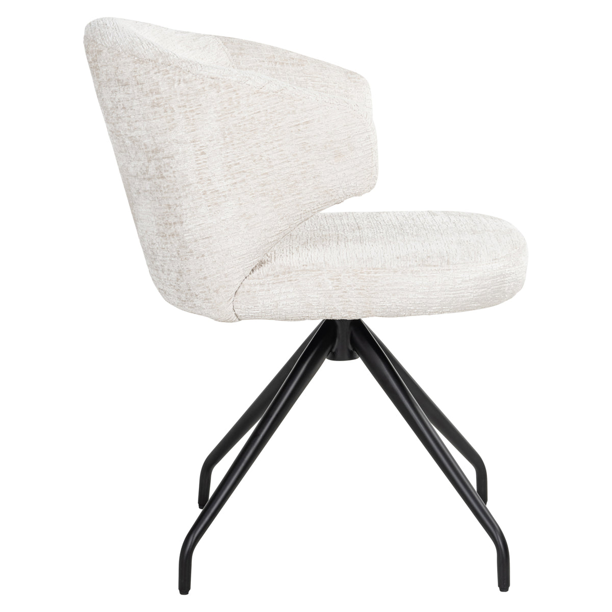 Chaise de salle à manger Milly cream fusion pivotante