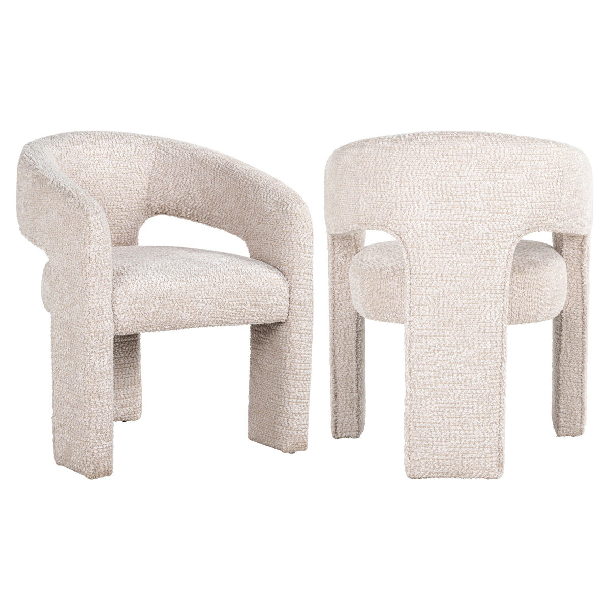 Chaise de salle à manger Belle lovely crème ignifugée