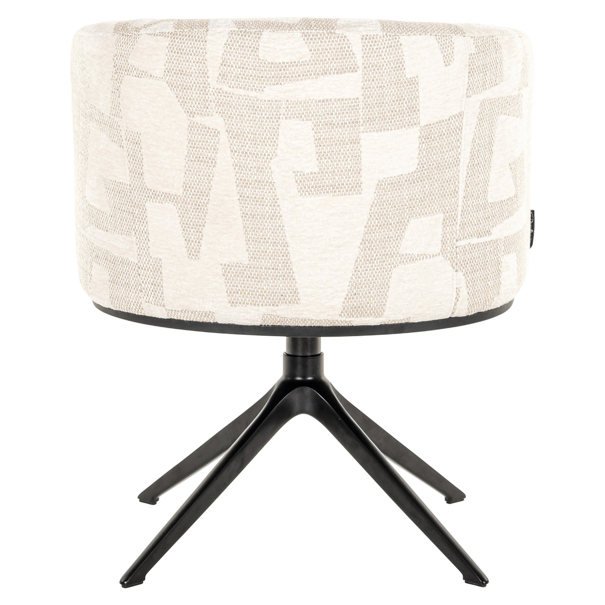 Eetkamerstoel Cheyenne beige graffic swivel