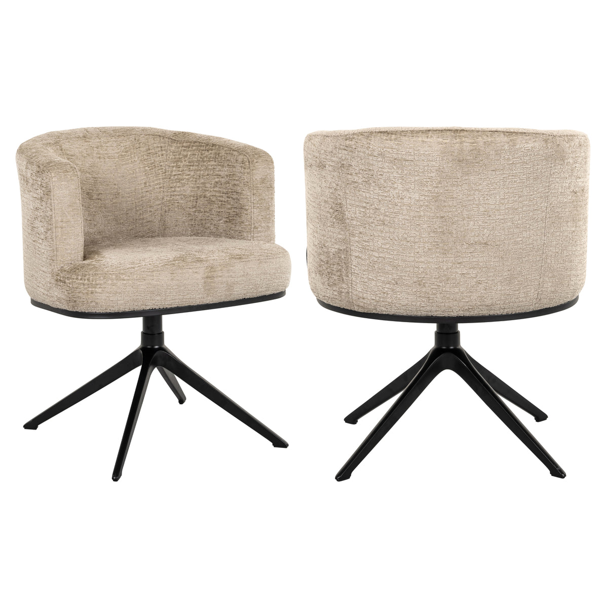 Eetkamerstoel Cheyenne desert fusion swivel fire retardant