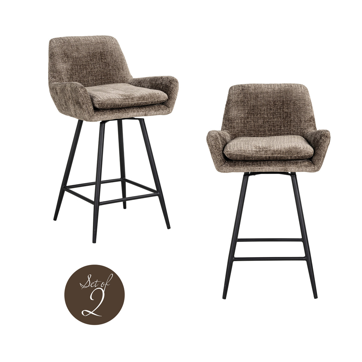 Chaise de comptoir Linsey niagara stone swivel (Set of 2)
