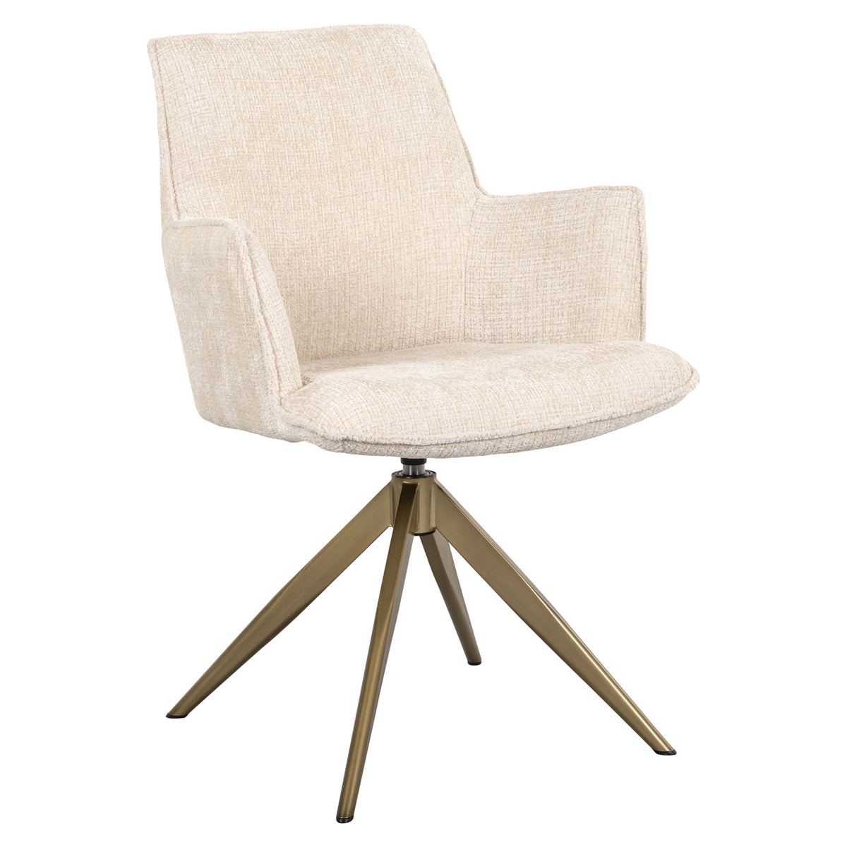 Dining chair Dakota niagara beige swivel with arm