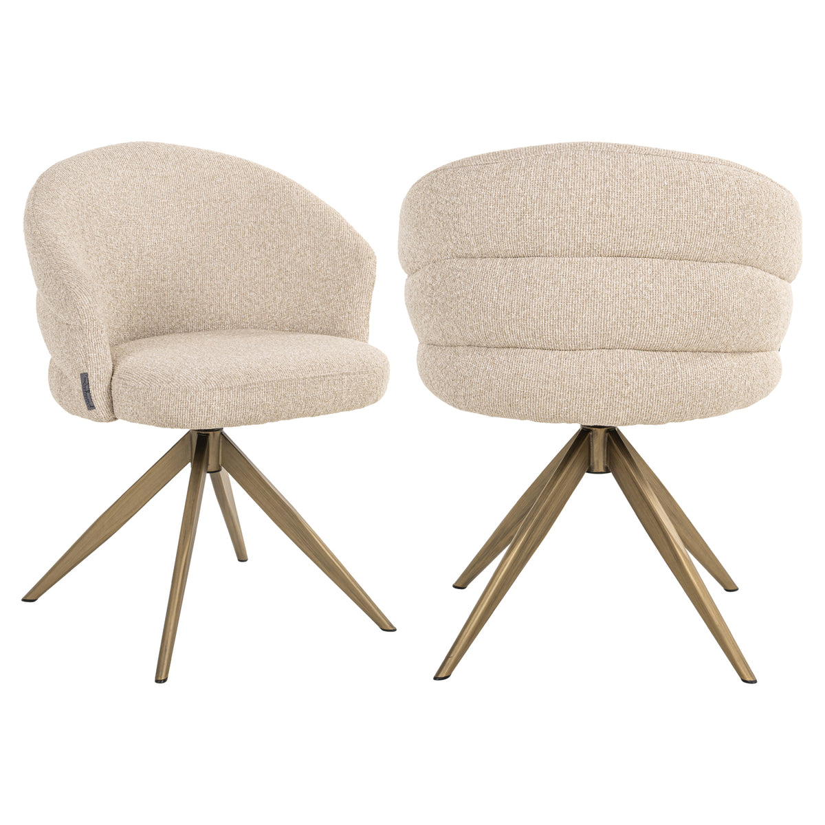 Eetkamerstoel Zendaya biscotti swivel fire retardant