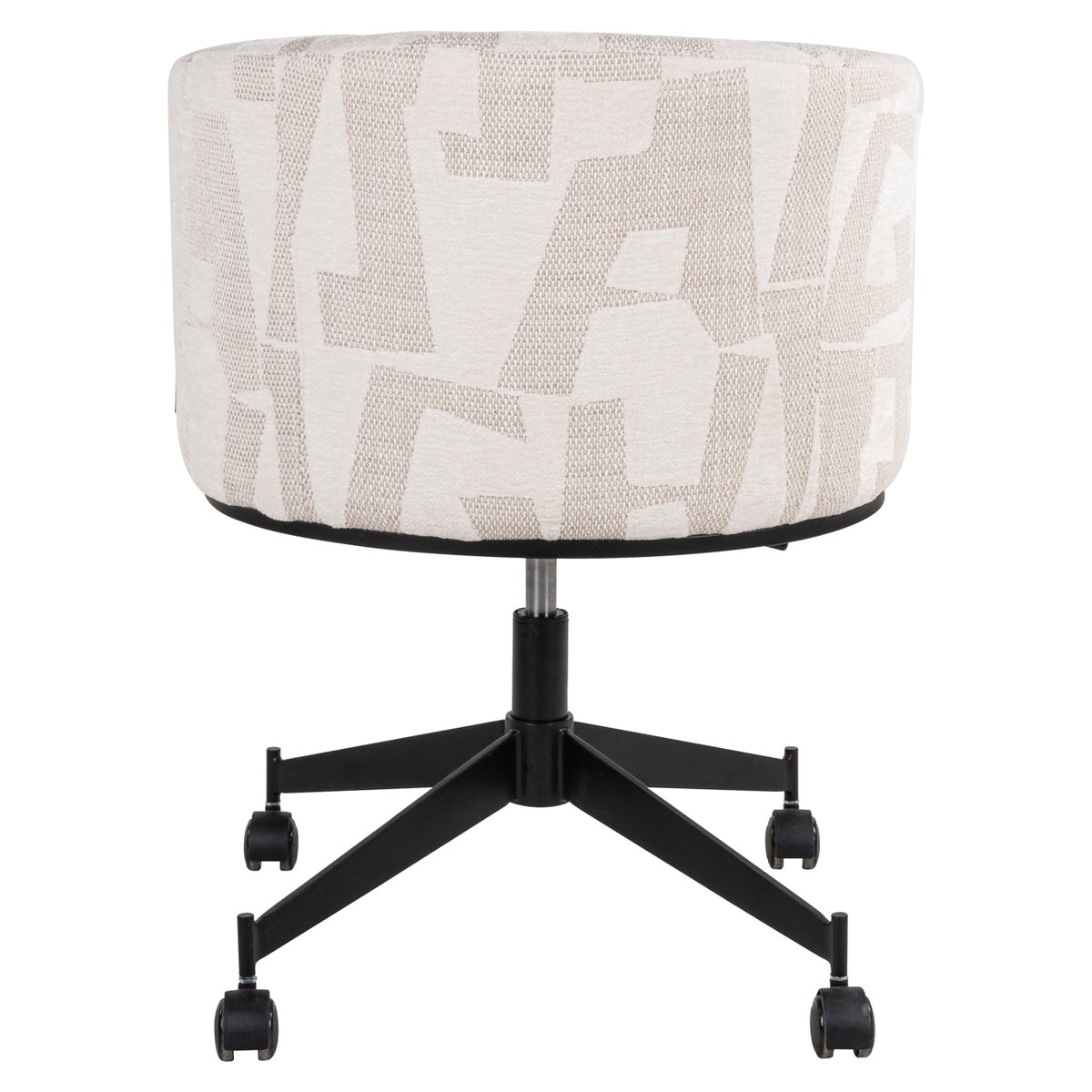Esszimmerstuhl Rochenne Beige Graffic, drehbar, auf Rollen