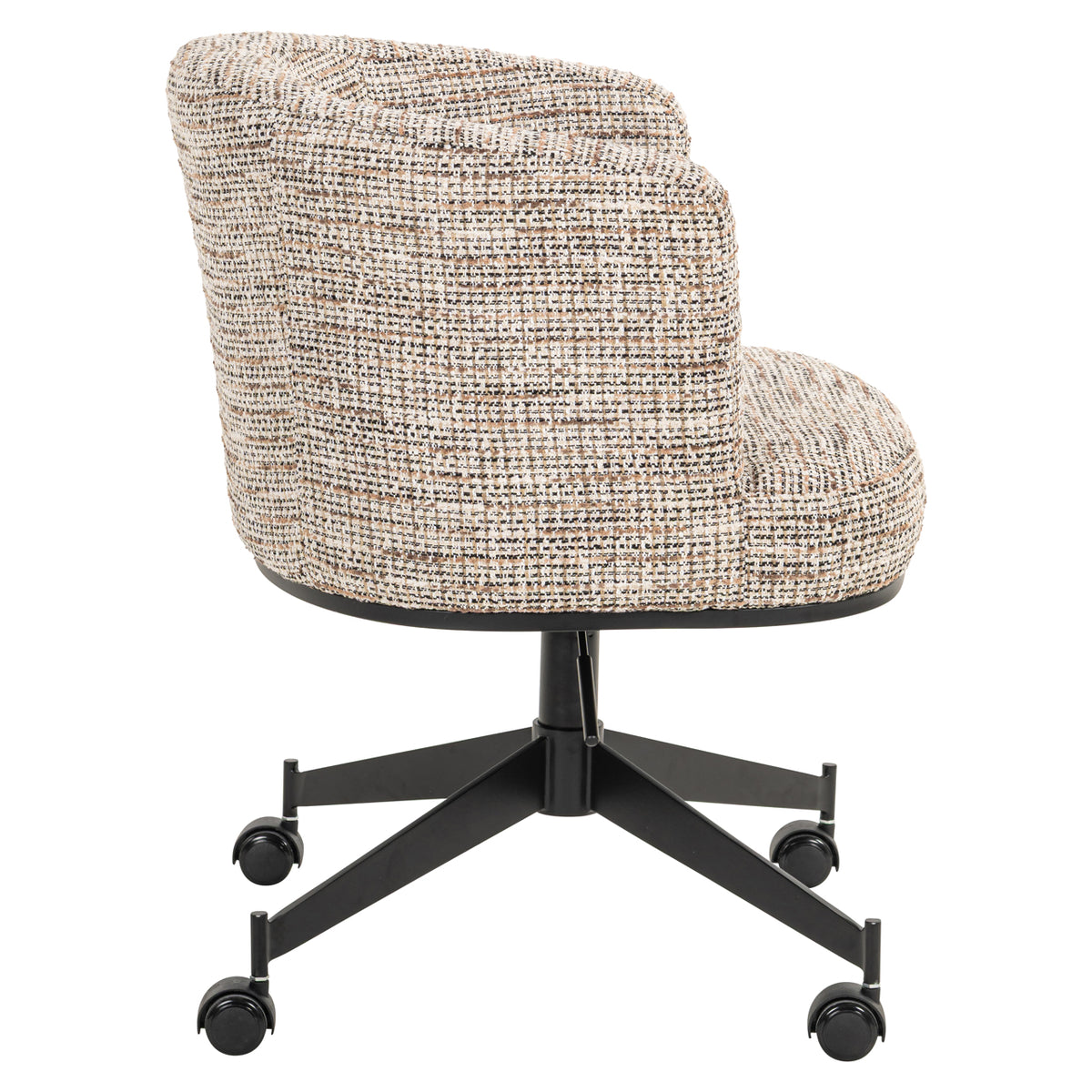 Chaise de salle à manger Rochenne nature tendance pivotante sur roulettes