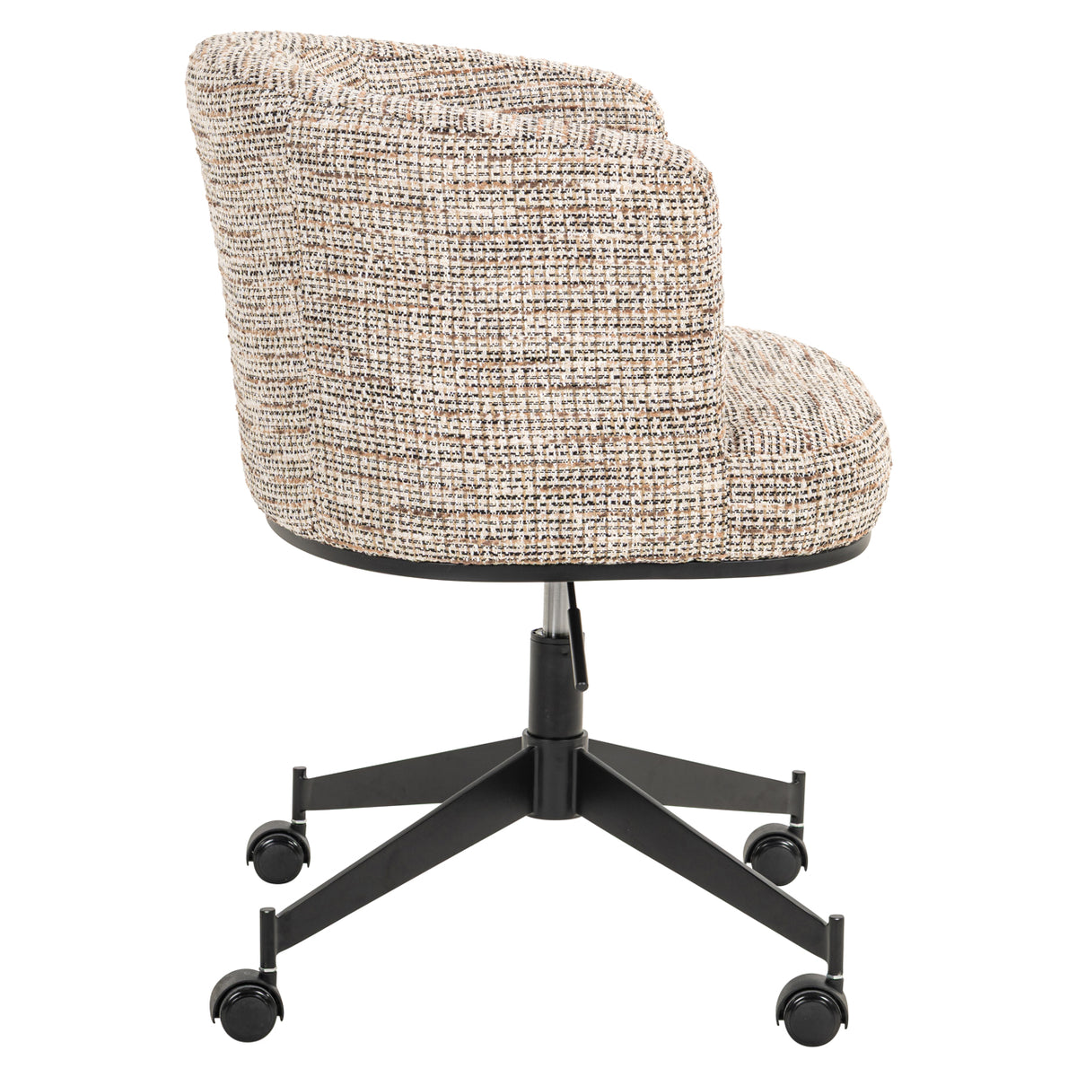 Chaise de salle à manger Rochenne nature tendance pivotante sur roulettes