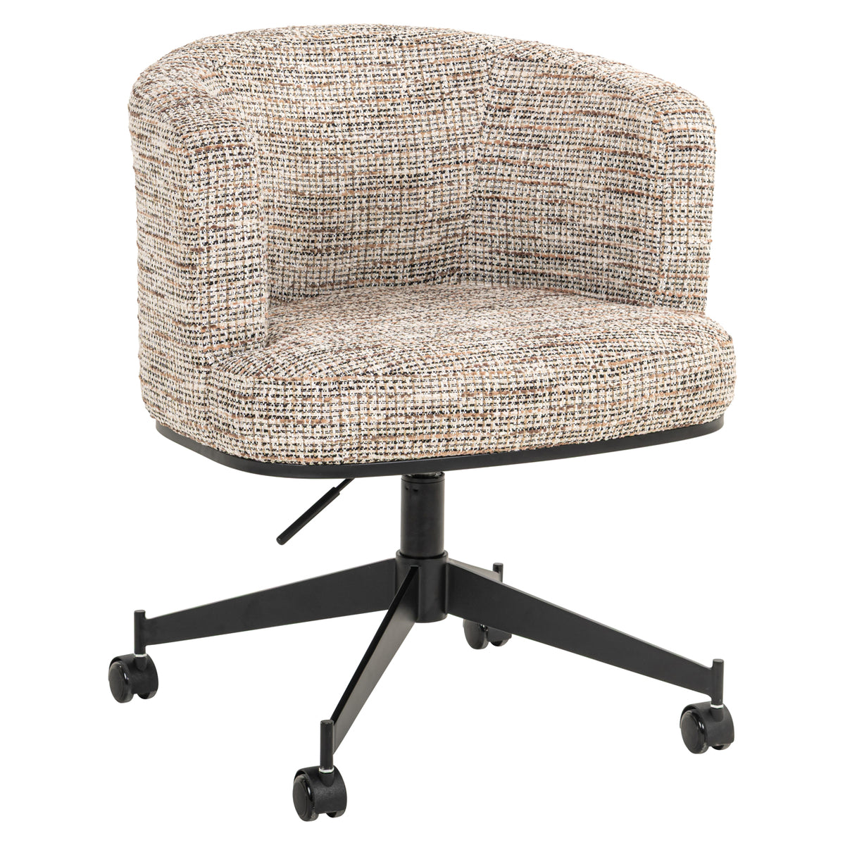 Chaise de salle à manger Rochenne nature tendance pivotante sur roulettes