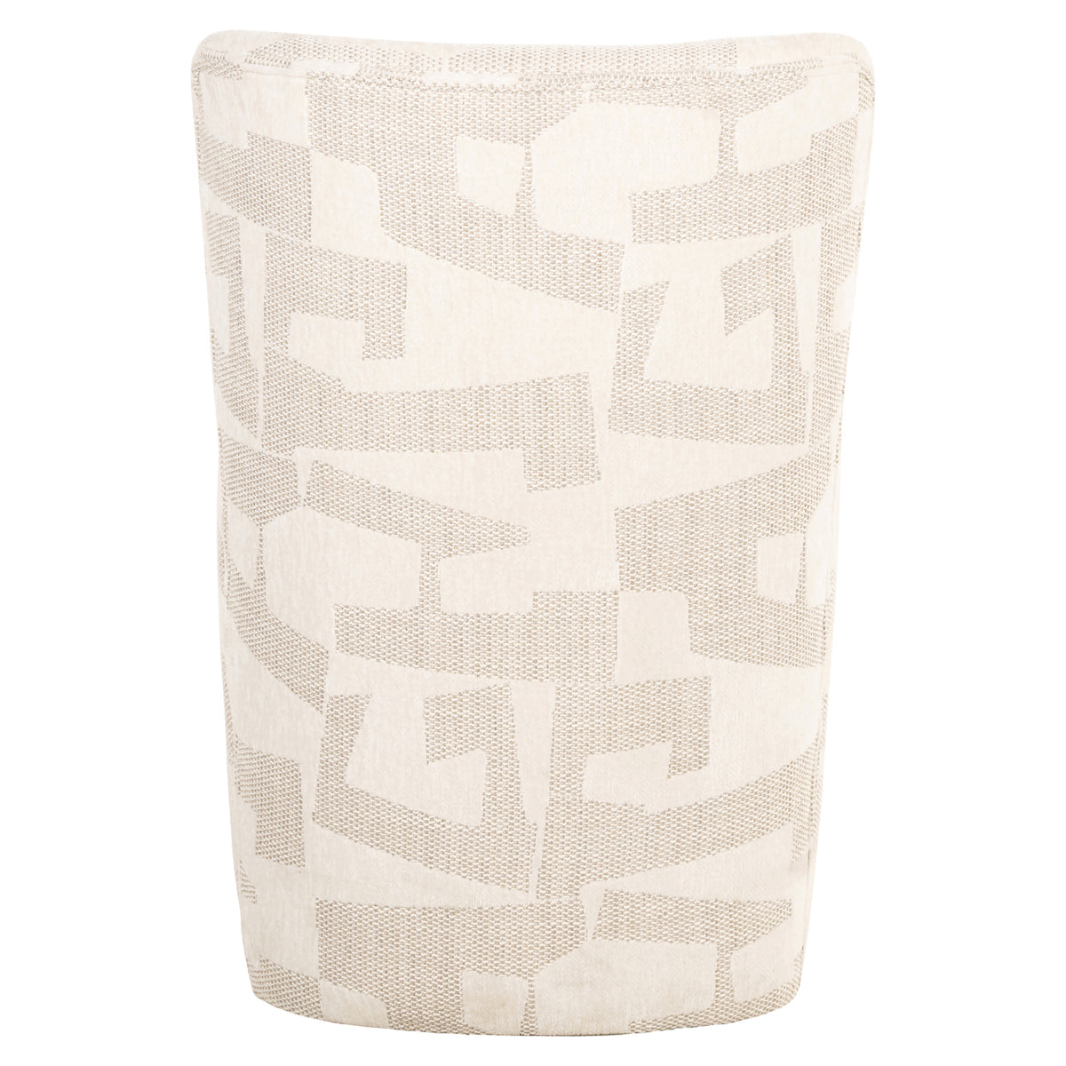 Lorain beige graffic dining chair on wheels