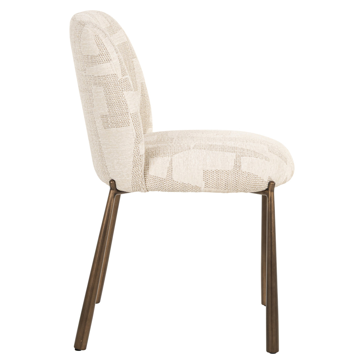 Chaise de salle à manger Lana beige graffic (Set of 2)