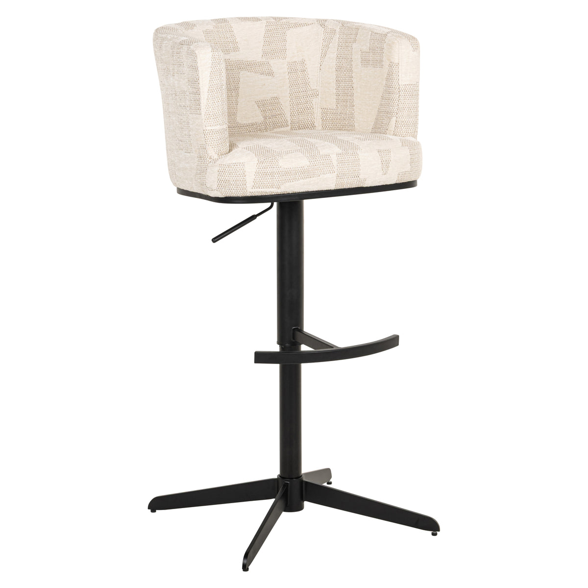 Barstuhl Cheyenne beige graffic drehbar