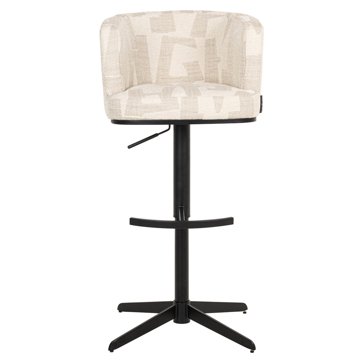 Barstuhl Cheyenne beige graffic drehbar
