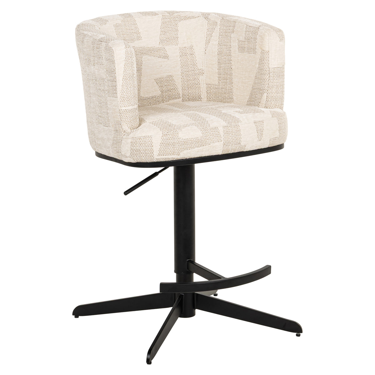 Barstuhl Cheyenne beige graffic drehbar
