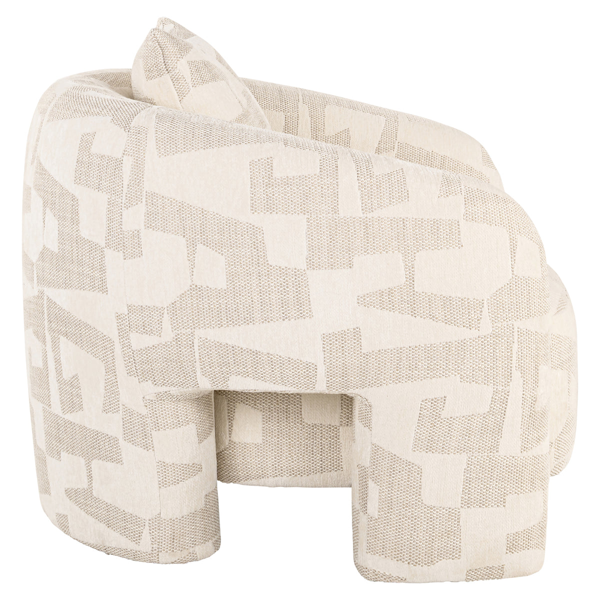 Lounge stoel Tuscany beige graffic