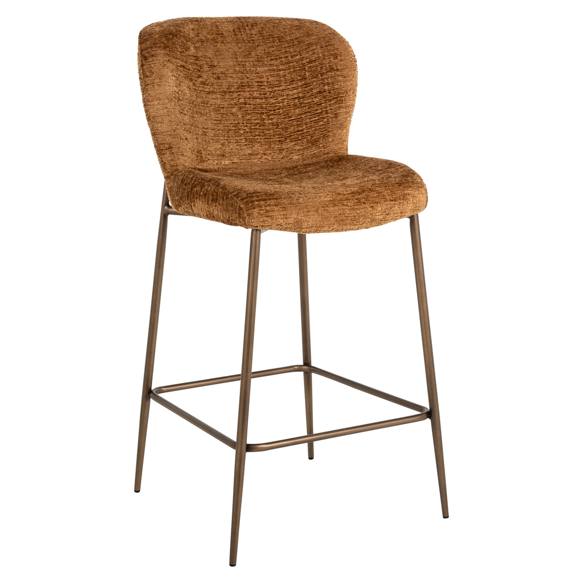 Chaise de comptoir Odarby cognac fusion