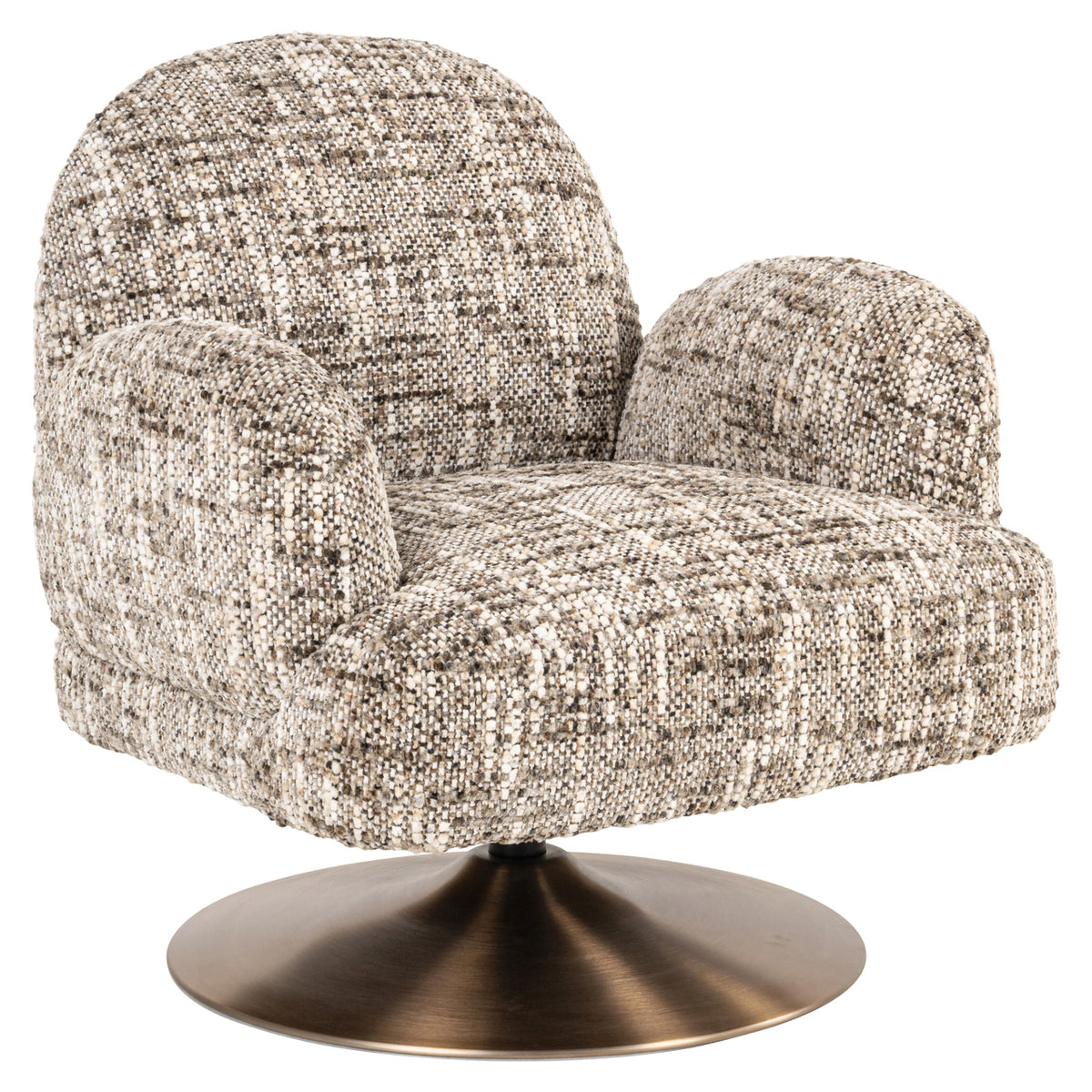 Fauteuil lounge Kagney marron pivotant omara