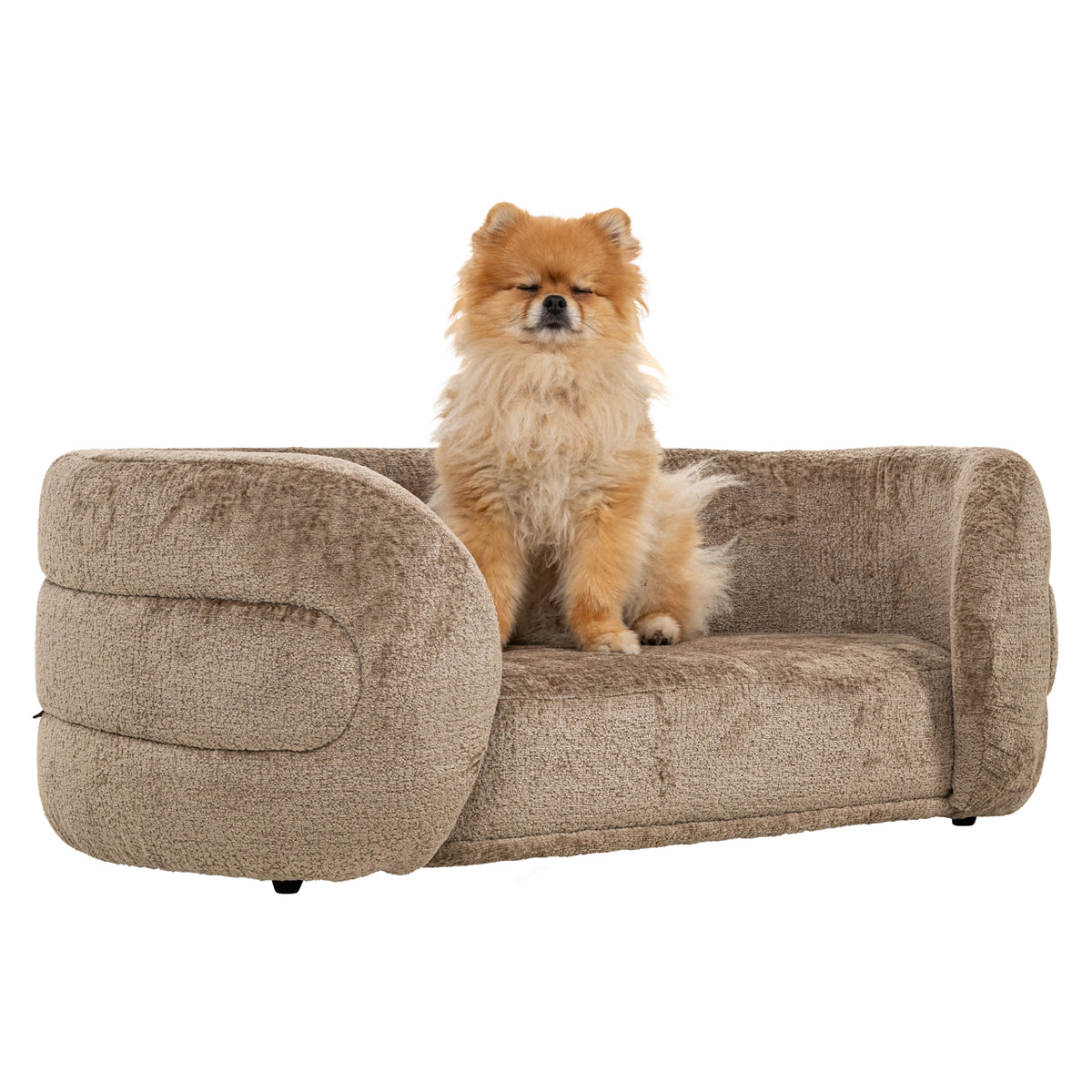 Panier pour chien Bingo taupe en chenille