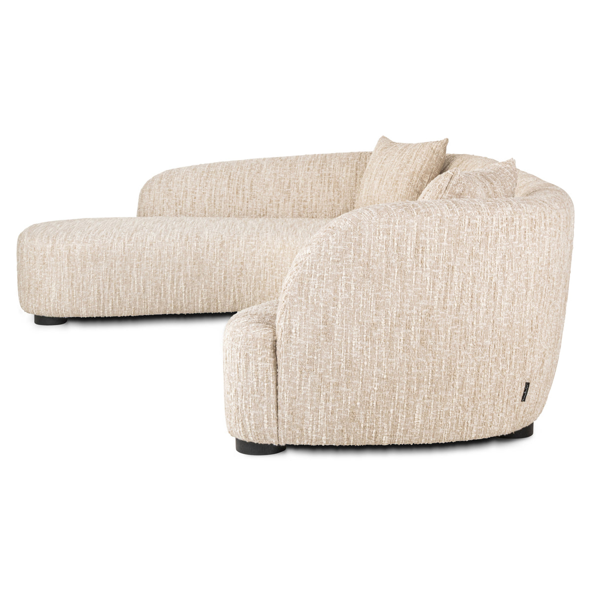 Canapé Pandora beige angora lounge gauche