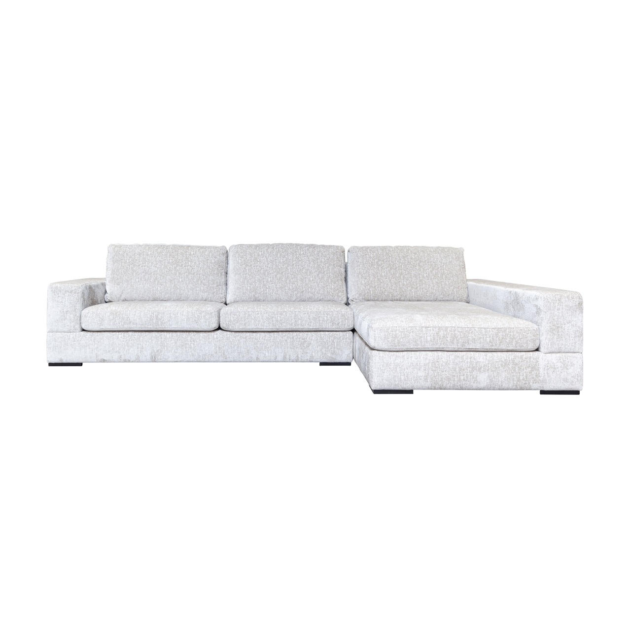 Sofa Pasha Pearl Island, 3-Sitzer + Lounge rechts, vollständig gepolstert