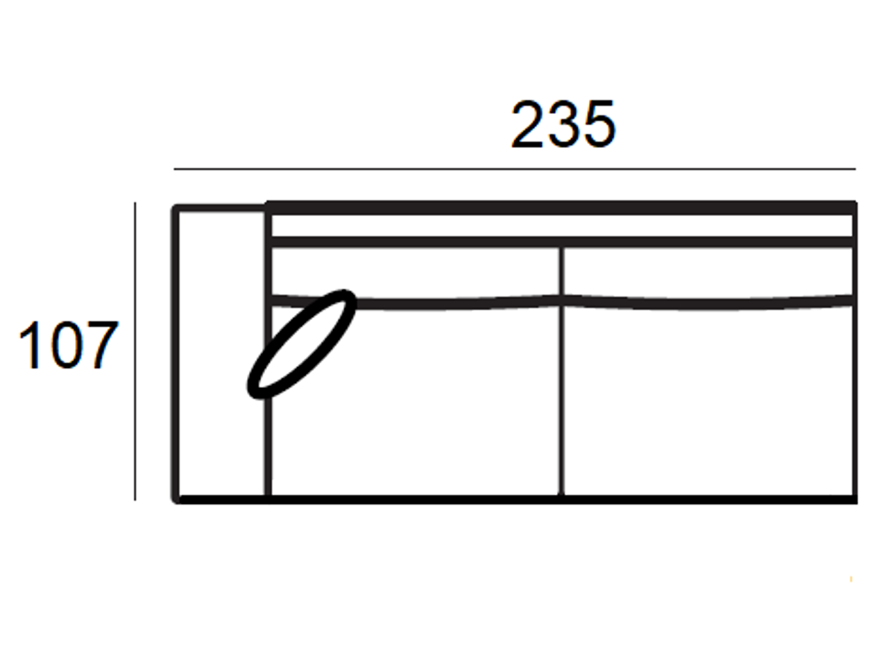 Sofa Pasha Pearl Island, 3-Sitzer + Lounge rechts, vollständig gepolstert
