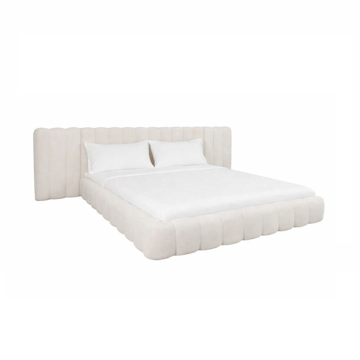 Lit Cupidon crème fantaisie 180x210 (dimensions du matelas (excl.)) avec rangement