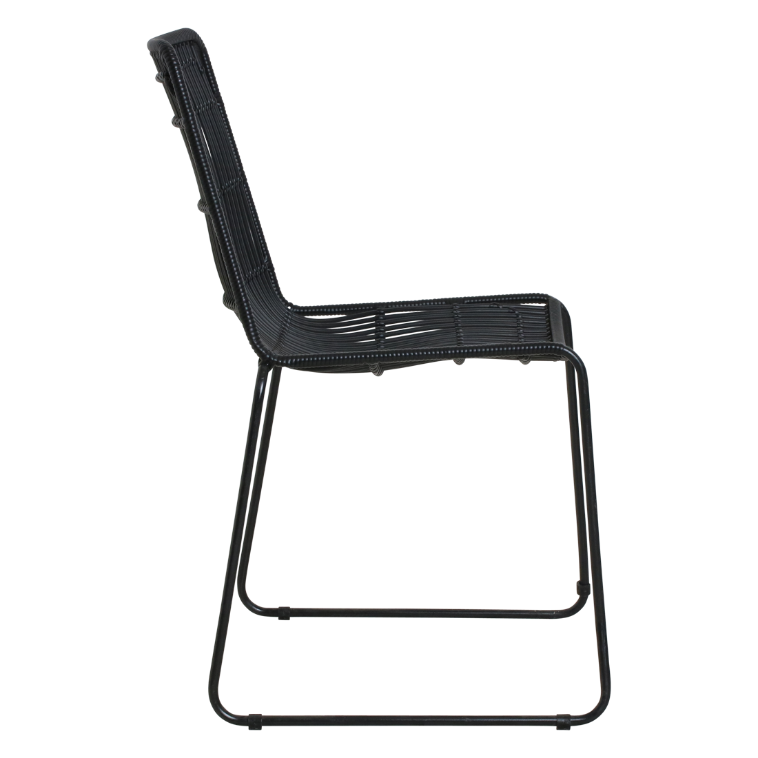 Chaise de jardin Jane noire (lot de 2)