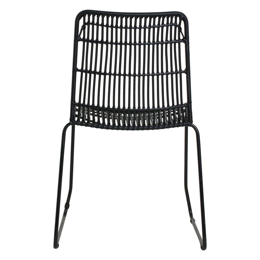 Chaise de jardin Jane noire (lot de 2)