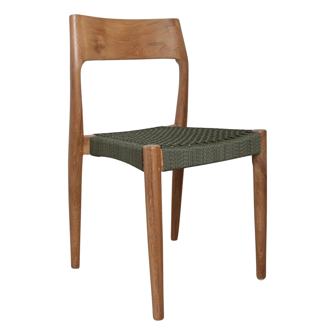 Freya dark teak garden chair - Green (set of 2)