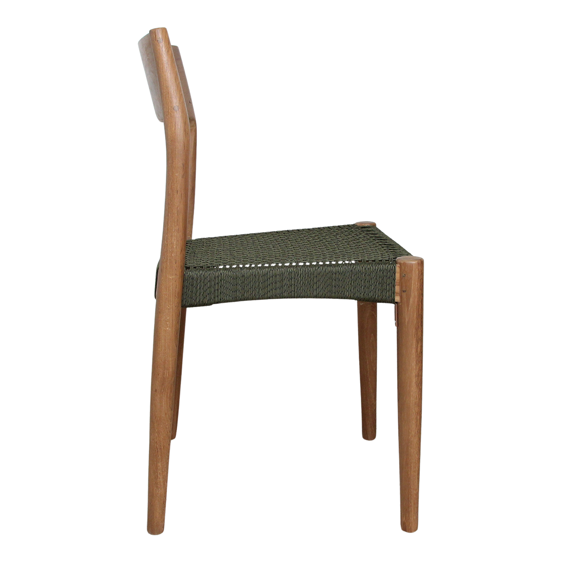 Freya dark teak garden chair - Green (set of 2)
