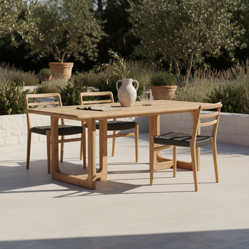 Verano black teak garden chair (set of 2)