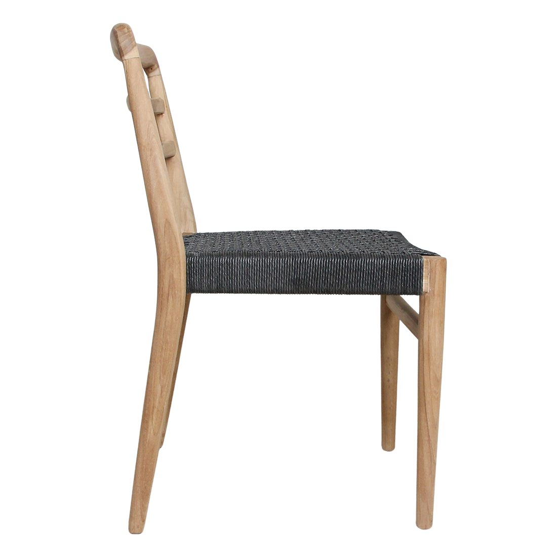 Verano black teak garden chair (set of 2)
