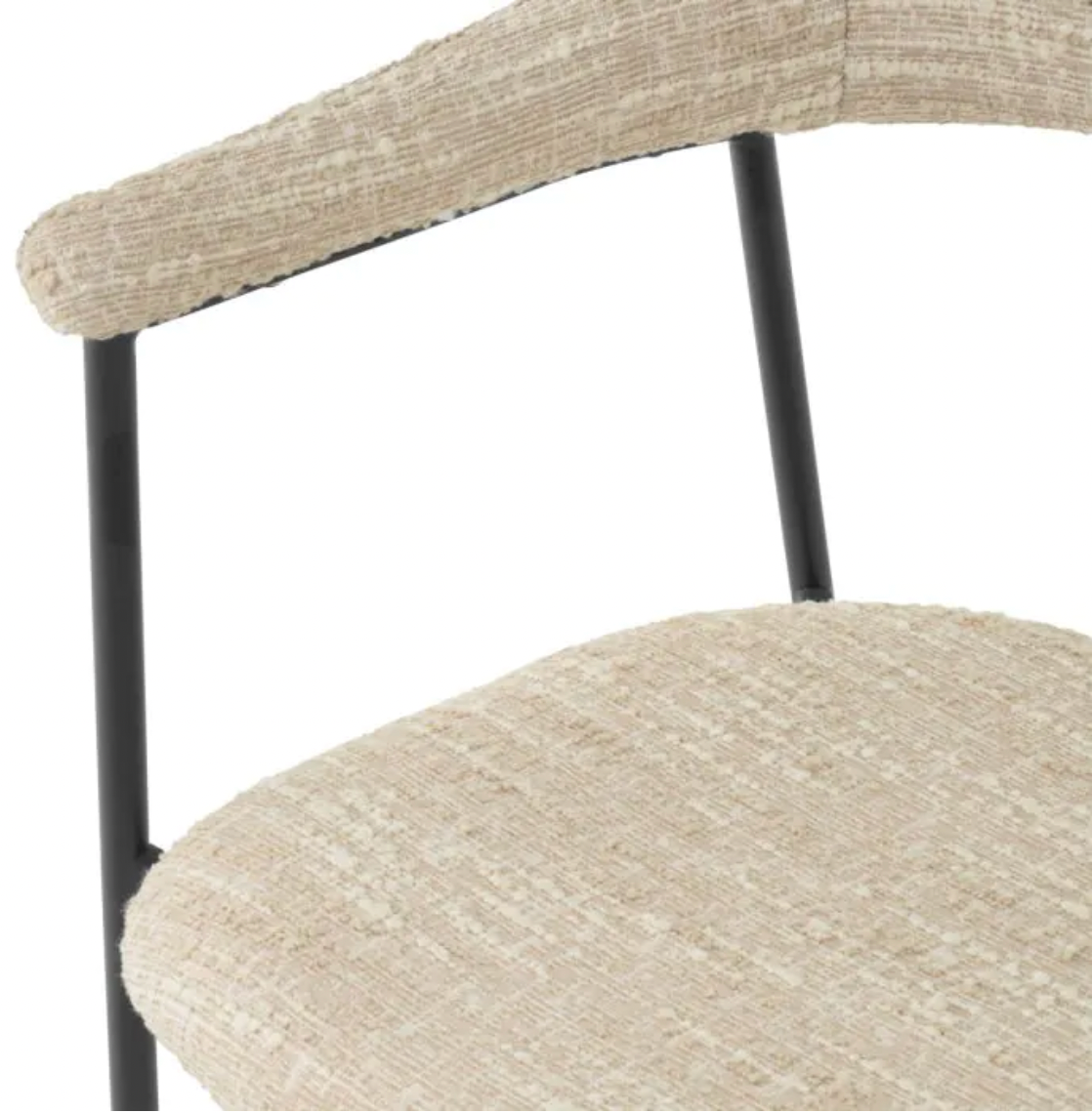 Dining chair Eichholtz Julio Bouclé sonata cream