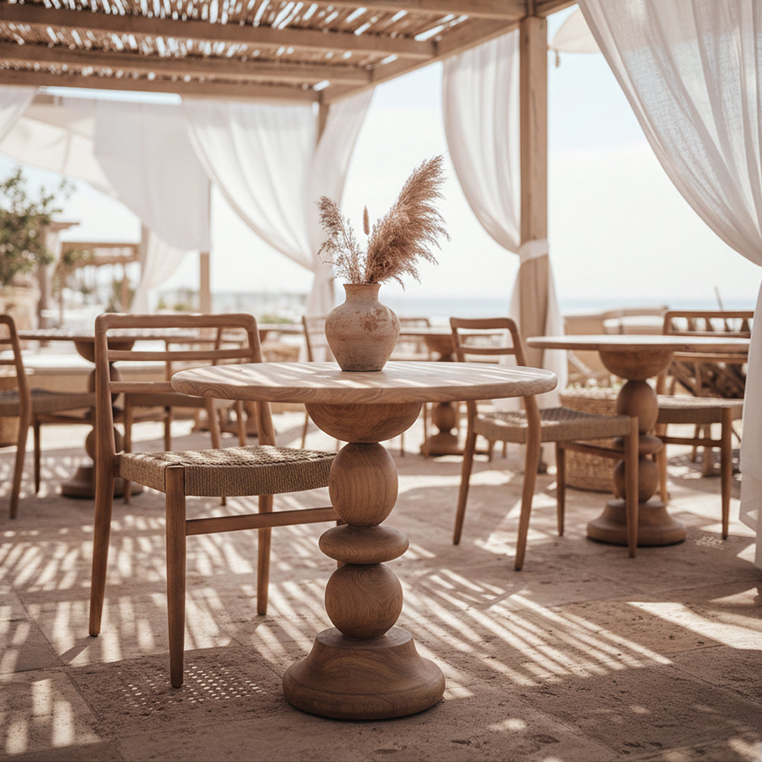 Teak garden bistro table - Ø 69 cm