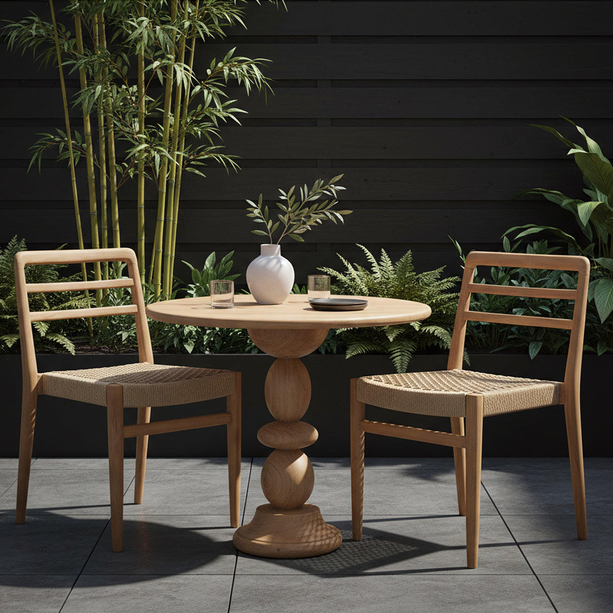 Teak garden bistro table - Ø 69 cm
