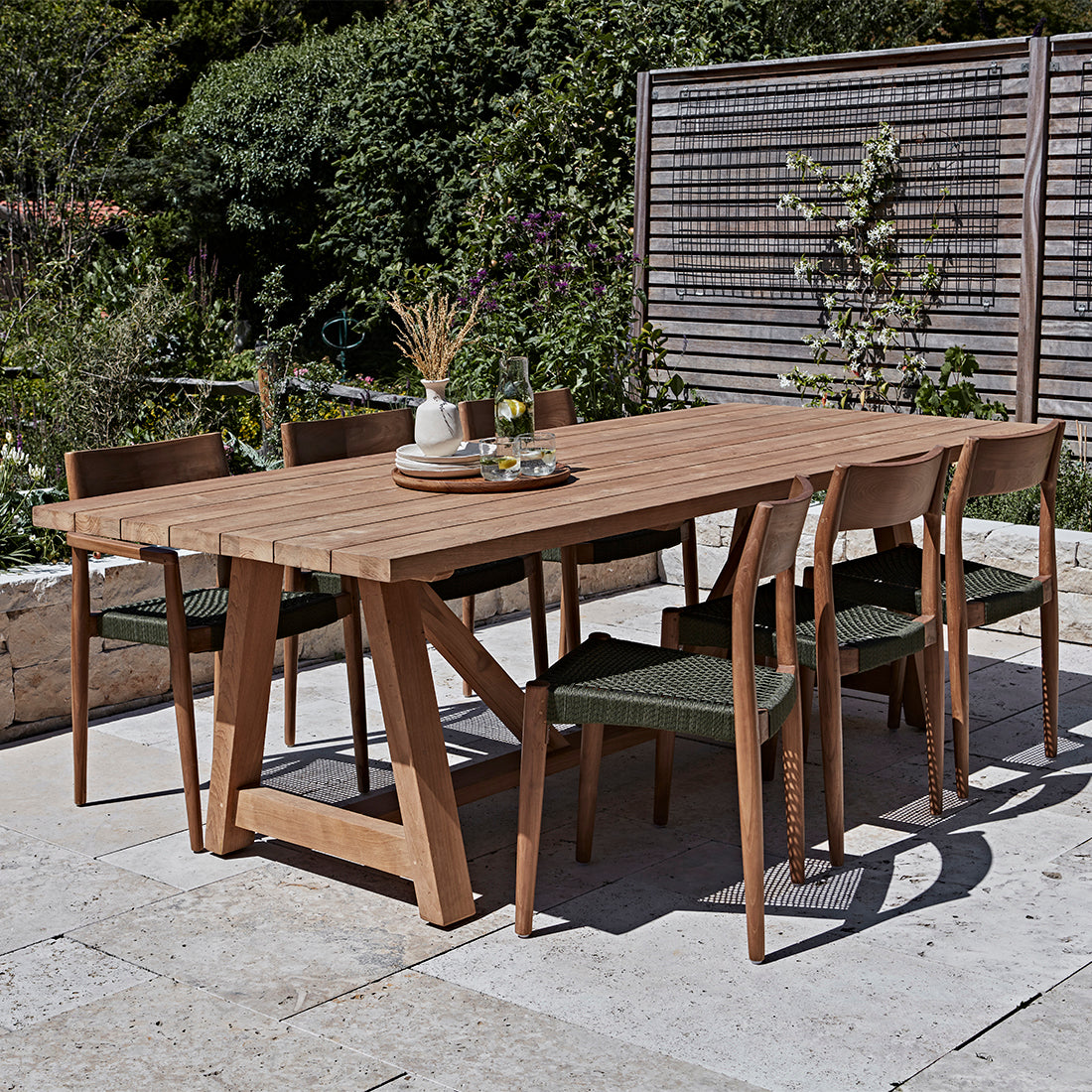 Table de jardin Soleado en teck 200 cm
