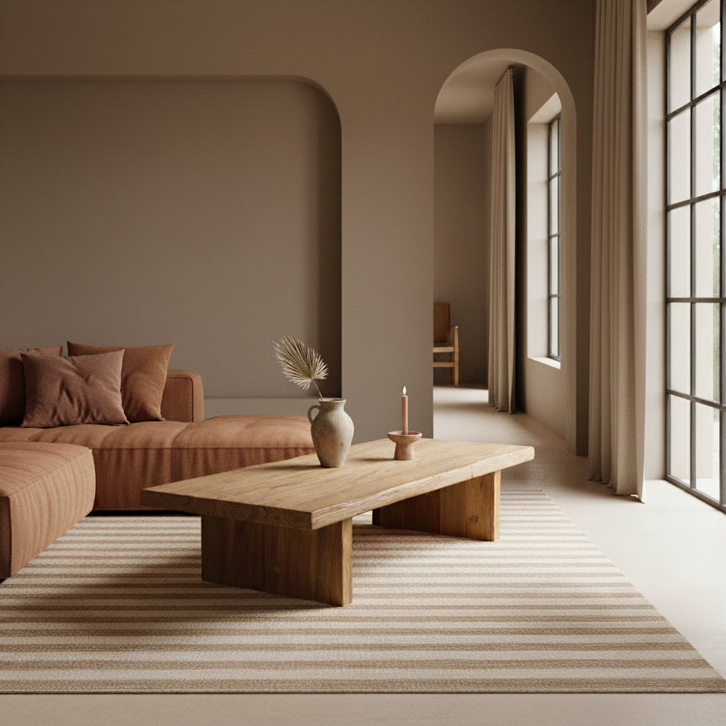 Teak coffee table - 140x60x30 cm