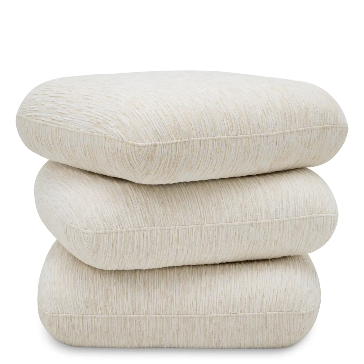 The MET x Eichholtz pouffe Greenwich Jacquard off-white