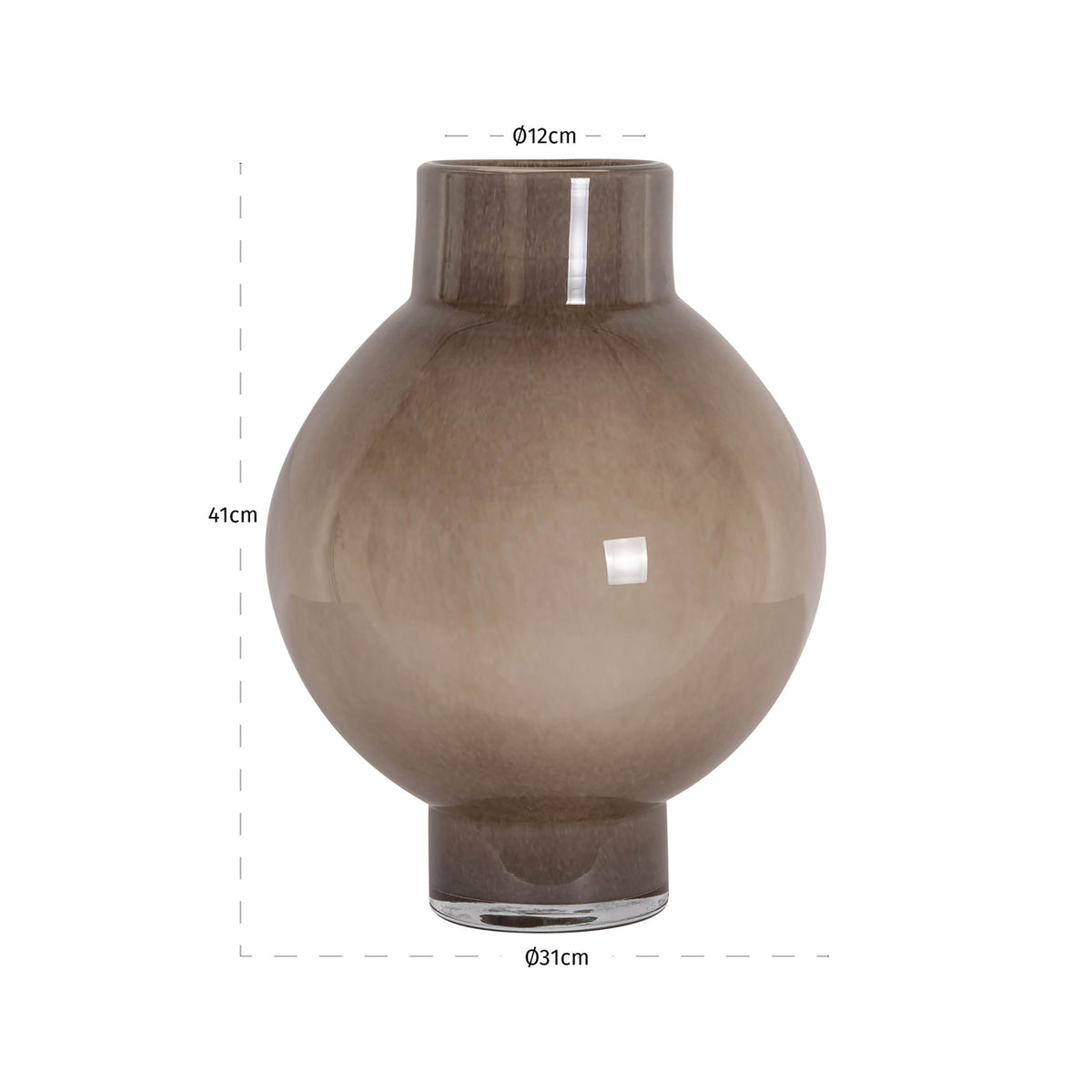Vase Celina taupe grand