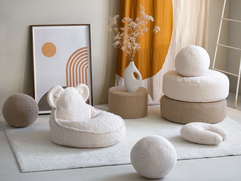 Wigiwama Bären-Beanbag - Weiß