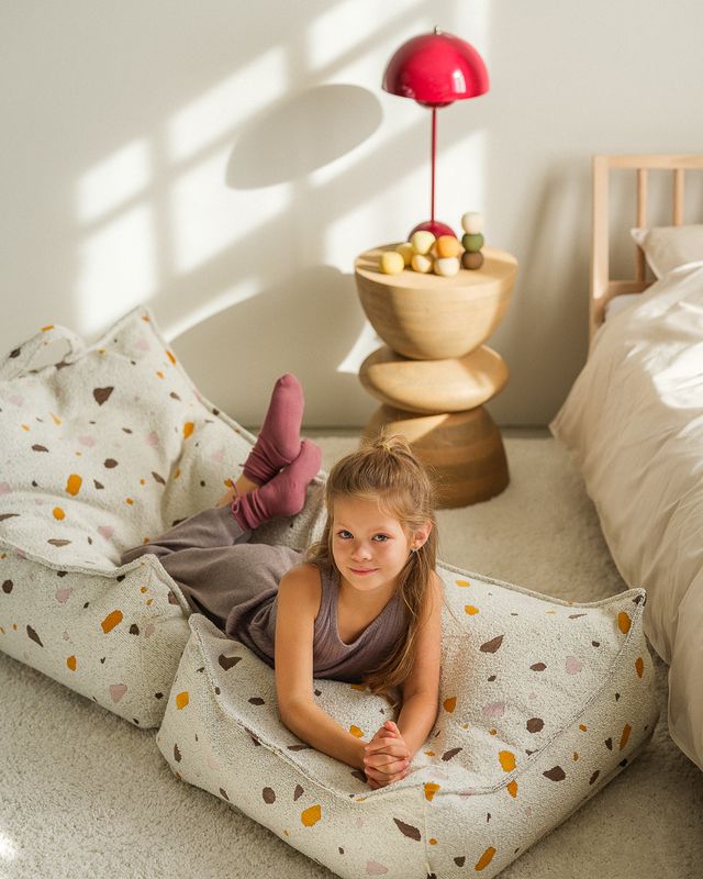 Wigiwama Terrazzo Square Ottoman - Multi_Color