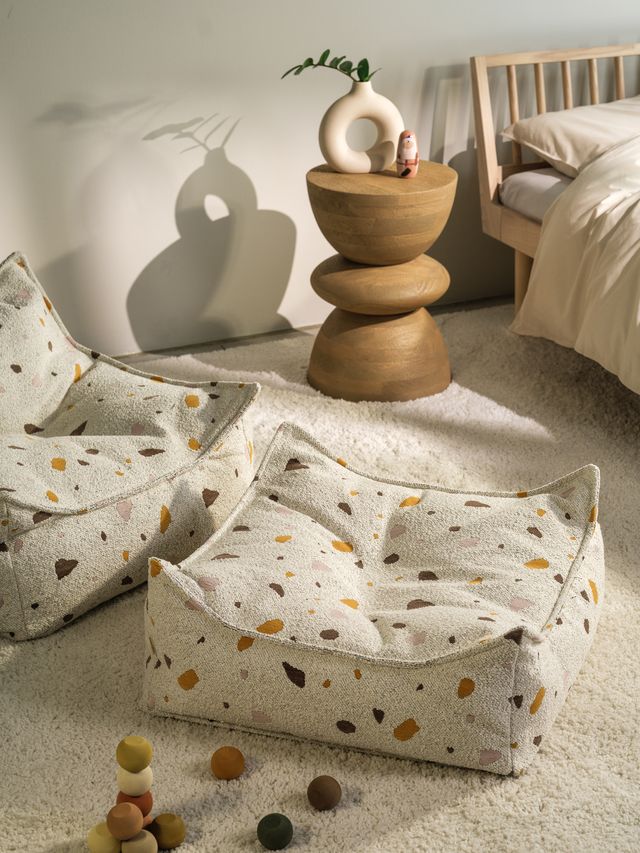 Wigiwama Terrazzo Square Ottoman - Multi_Color