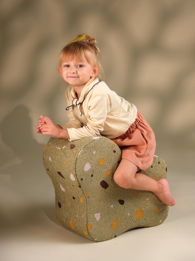 Wigiwama Terrazzo Cloud Pouf - Grün