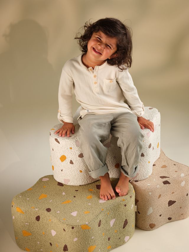 Wigiwama Terrazzo Cloud Pouf - Grün