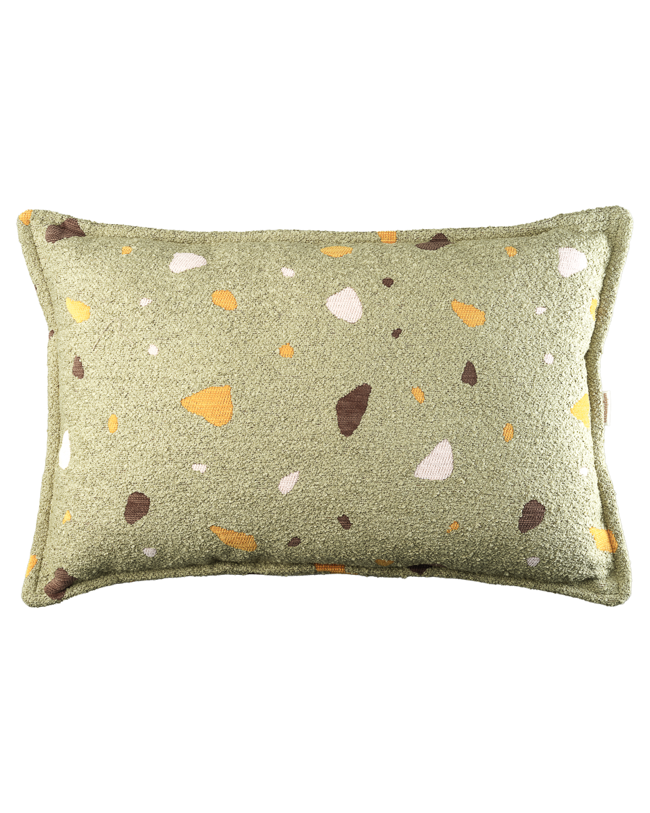 Wigiwama Terrazzo Bolster Cushion - Grün