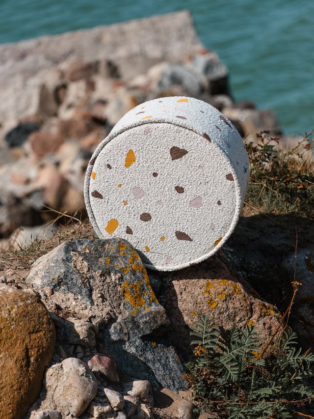 Terrazzo-Marmor-Pouf